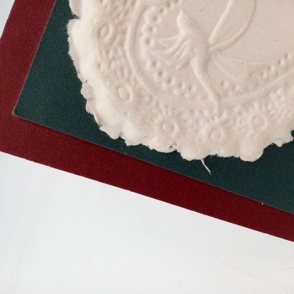 Heart And Birds Paper Cast Art Embossed Pressed Handmade Decor 1980s - Picture 4 of 6